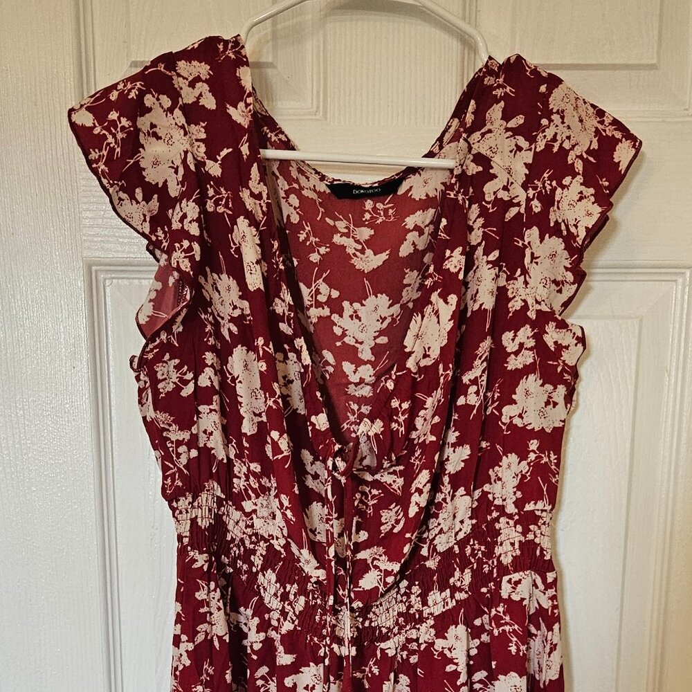 Red Floral Dress - Picture 2 of 5